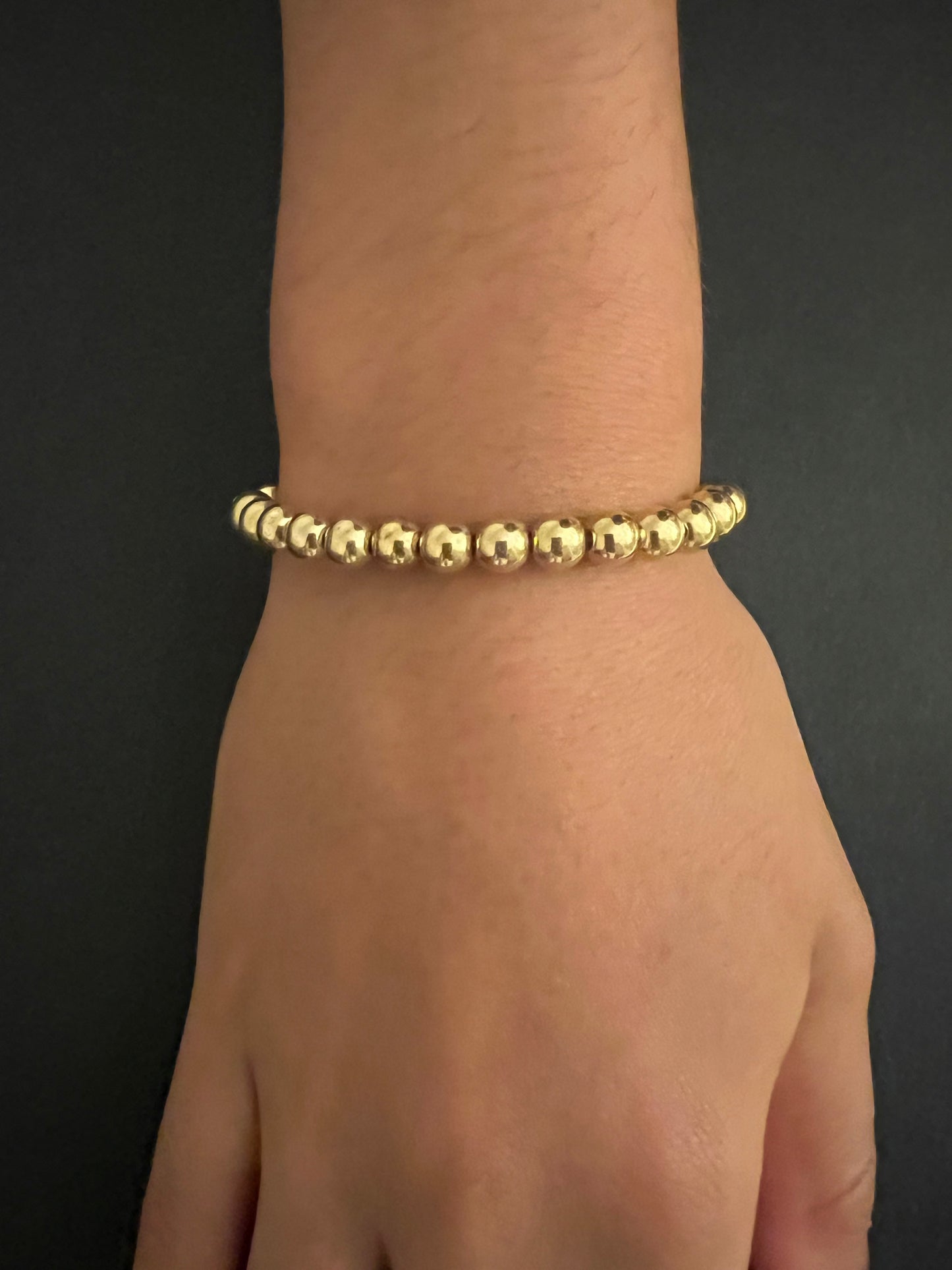 Golden Round Bead Bracelet